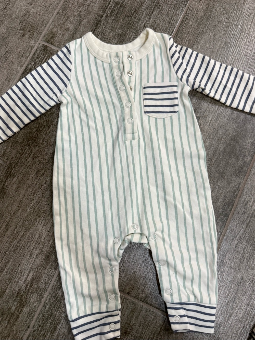 Pehr Stripes Away Contrast Romper - 0-3 months